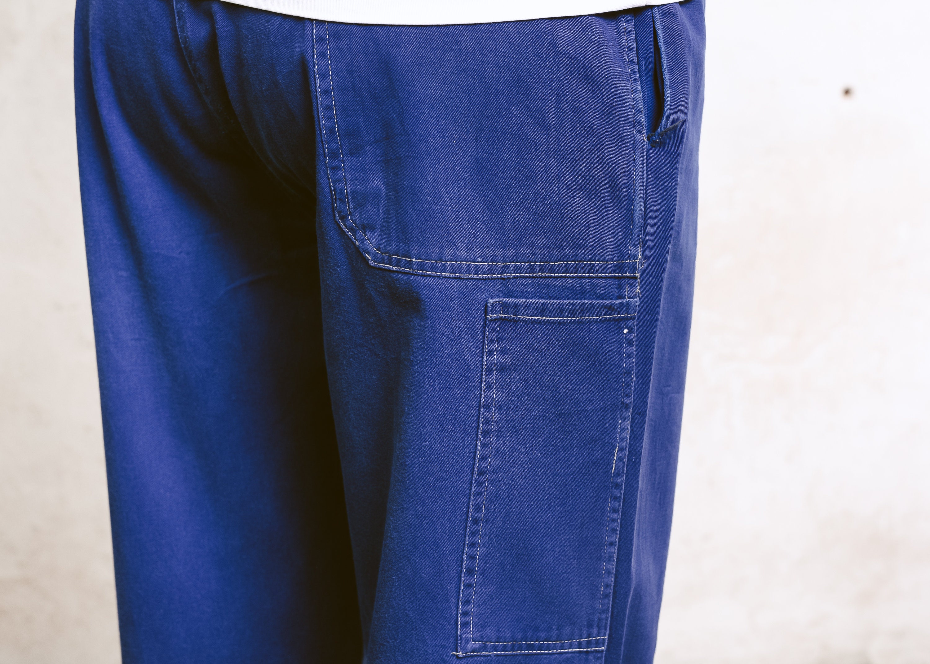 Vintage Utility Pants . Navy Blue Men Ankle Pants Cotton Trousers Chore ...