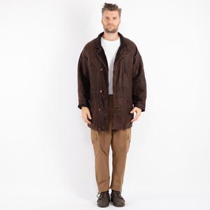 90&#39;s Men Sheepskin Coat, Size L Vintage Shearling Coat, Retro Leather Coat, Mens Leather Coat, Rugged Western Sheep Coat, Mens Clothing