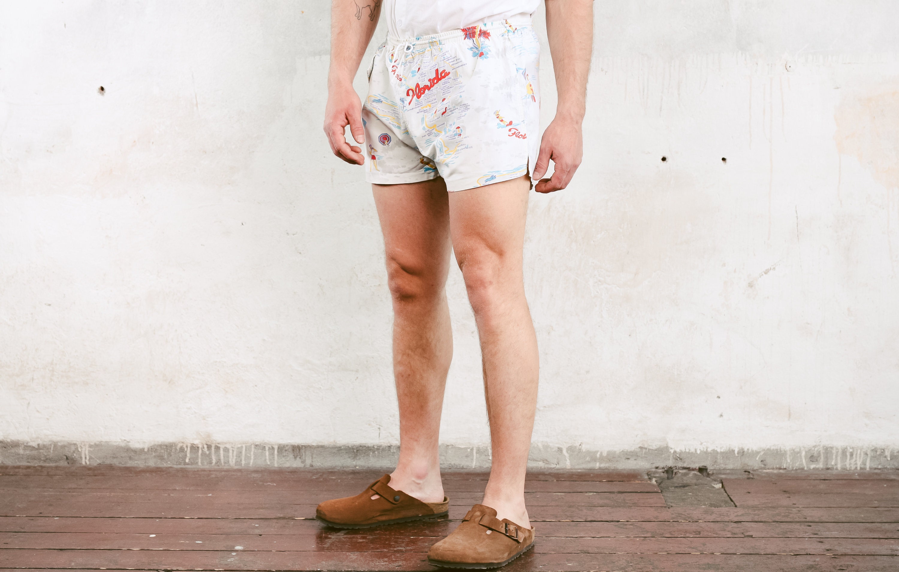 Bold 80s Summer Shorts . Vintage Men Beach Shorts Men's Surfer Shorts