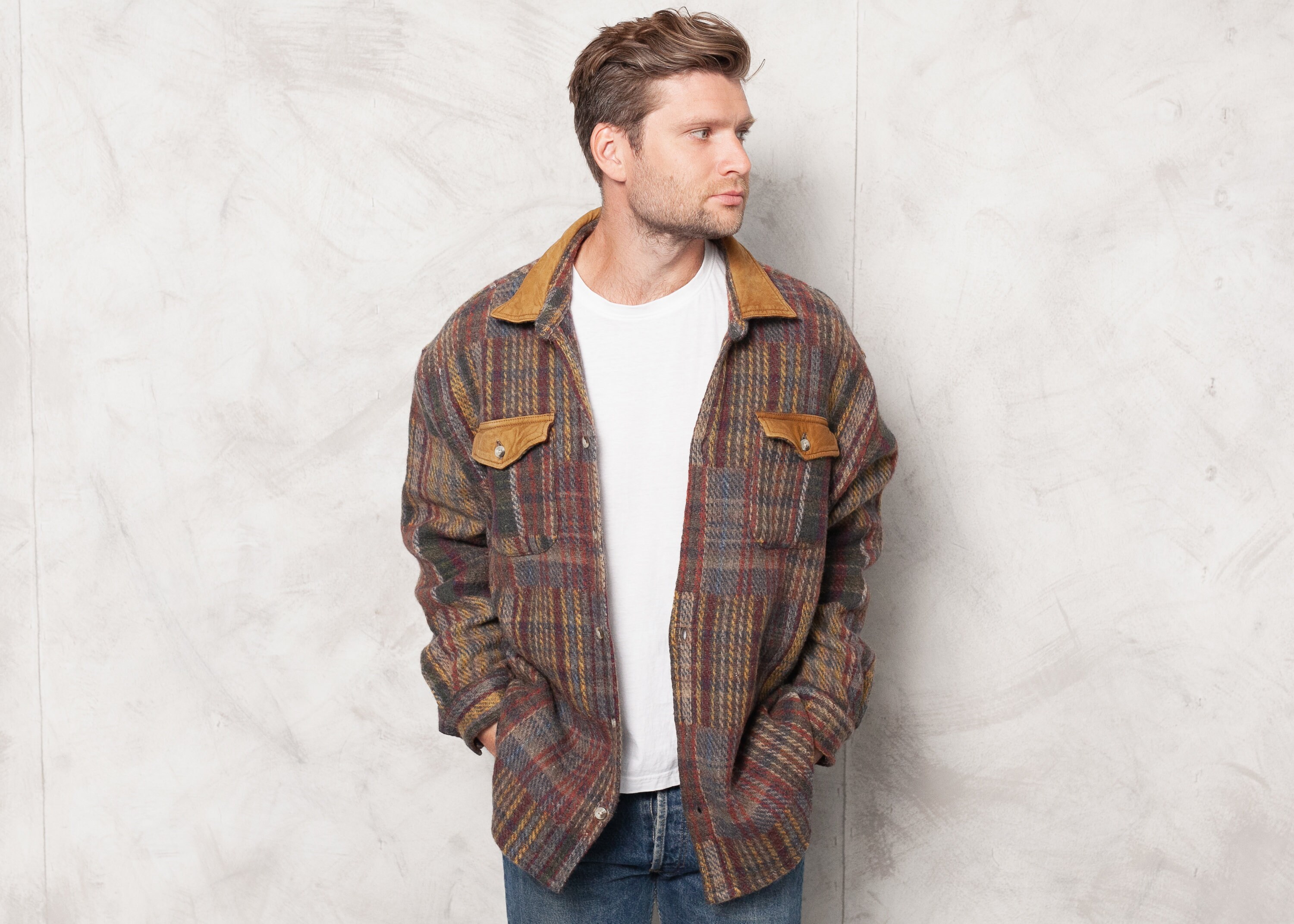 Thick wool shirt jacket Clearance