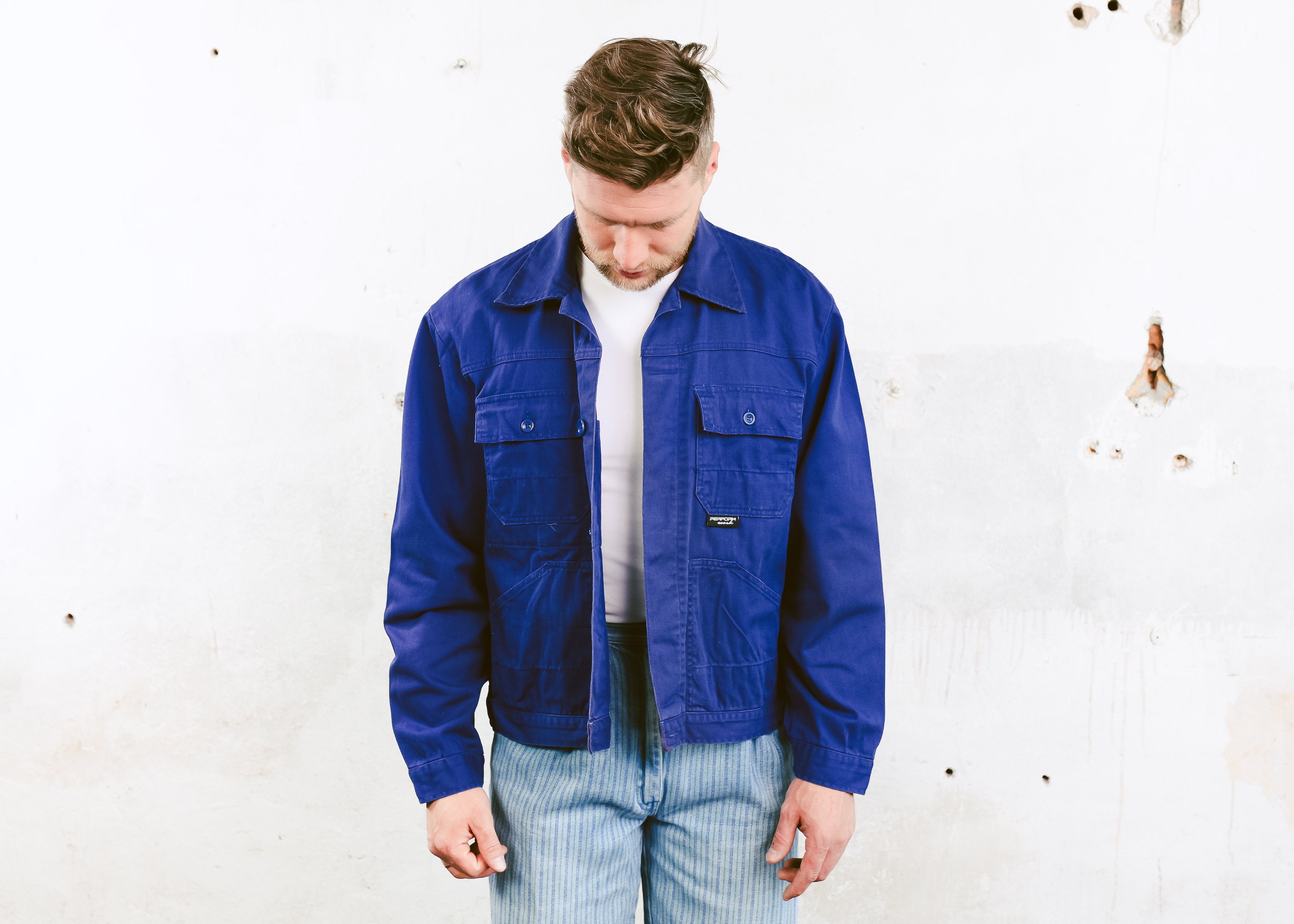 blue jean work jacket