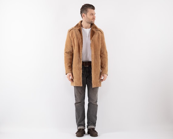 90er Jahre Western Wildledermantel, Größe M Vintage Herrenmantel