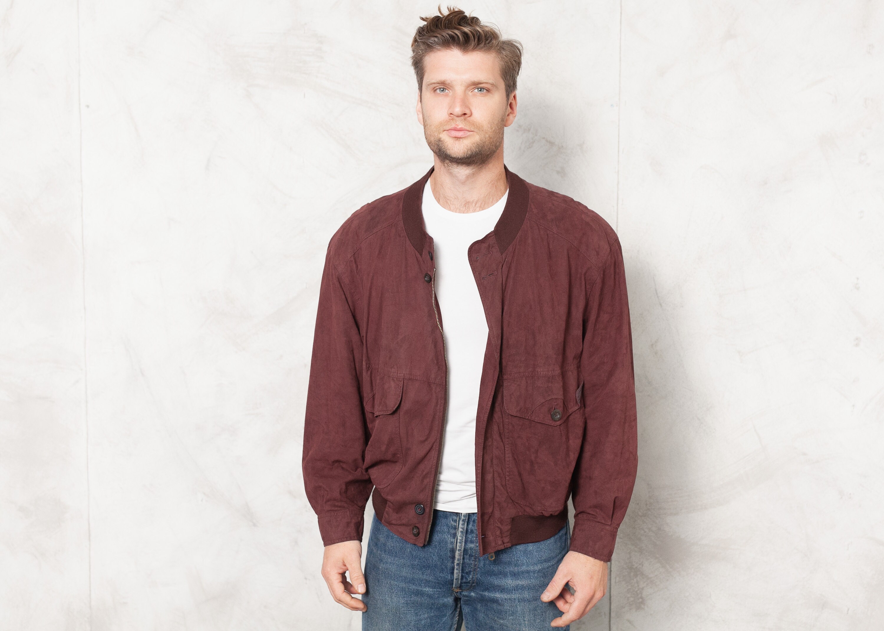 purple flight jacket