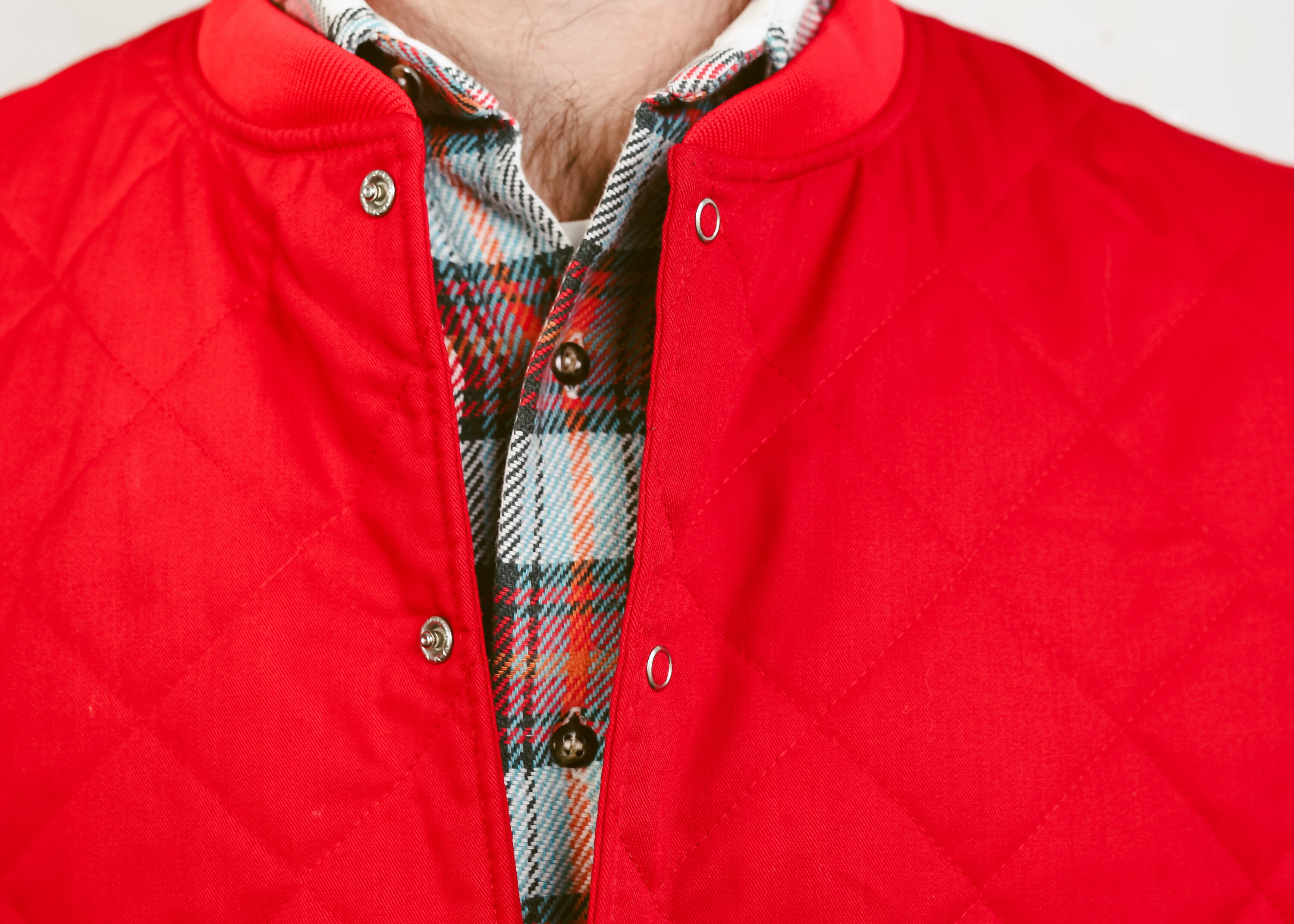 collarless quilted vest