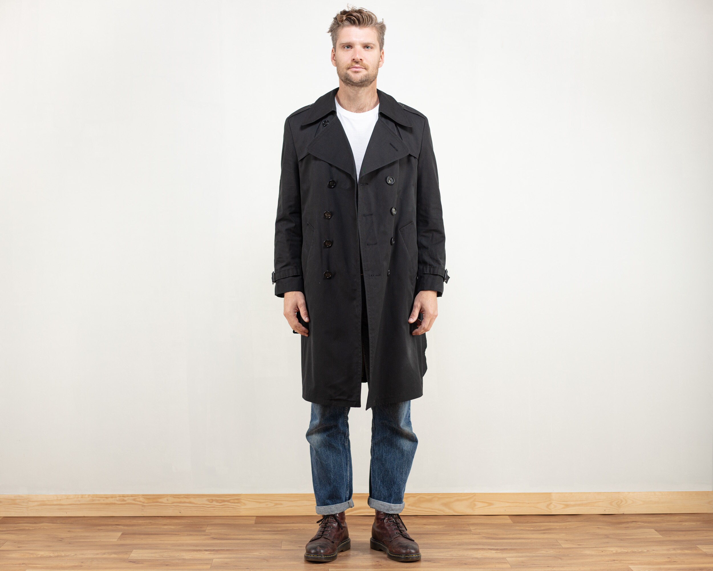 Vintage black duster coat Clearance