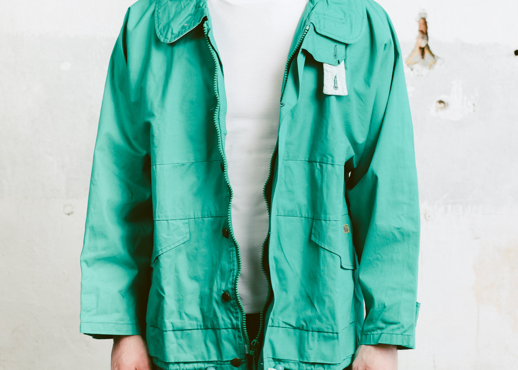 80s Sports Jacket . Men Sailing Coat Vintage 90s Windbreaker Shell