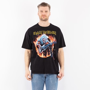 Men&#39;s Iron Maiden T-Shirt, SizeXL Band Tee, Graphic T-Shirt, Retro Tee, Vintage Printed Tee, Y2K Music Band Tee, Grunge Clothing