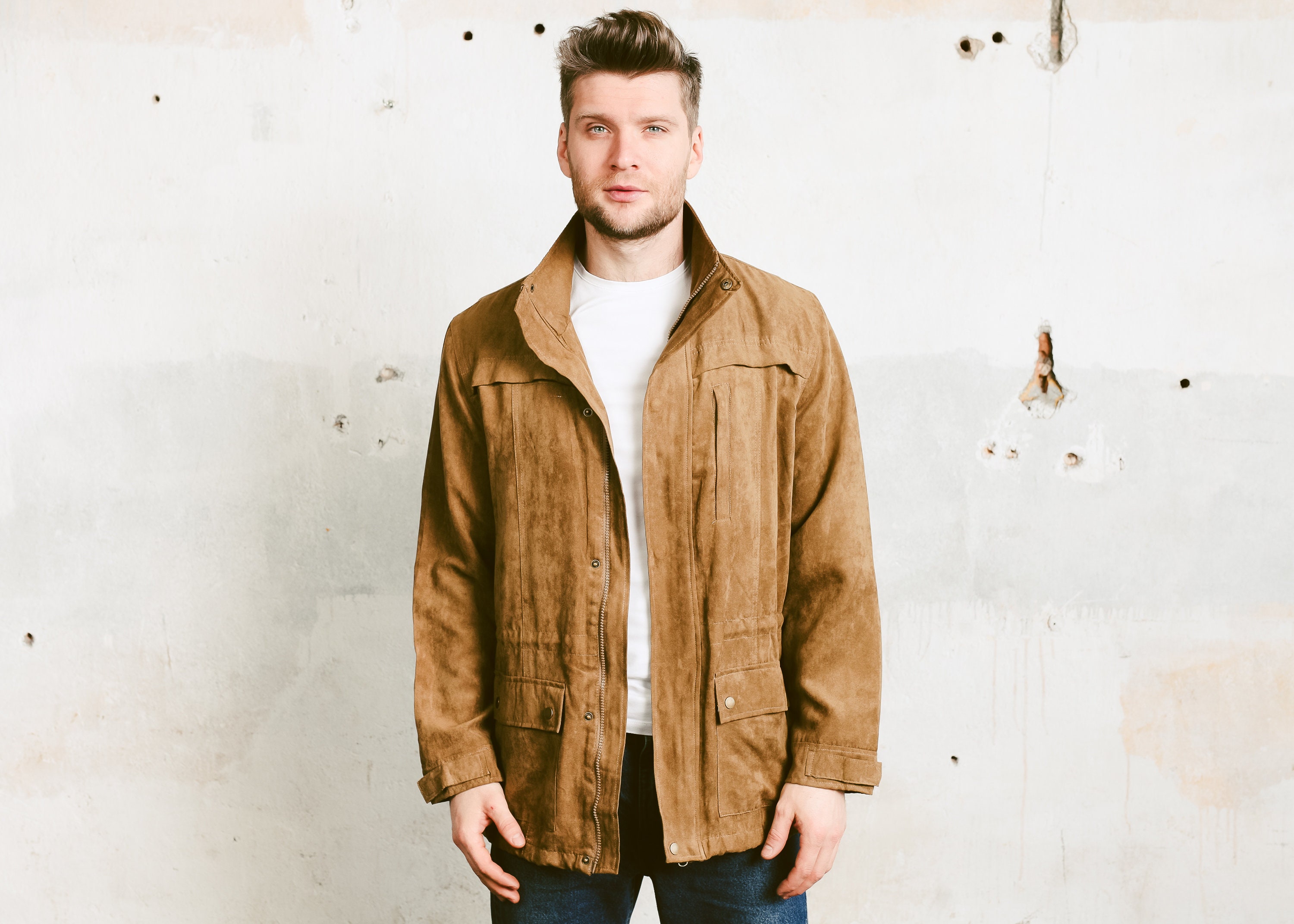 lightweight suede jacket mens