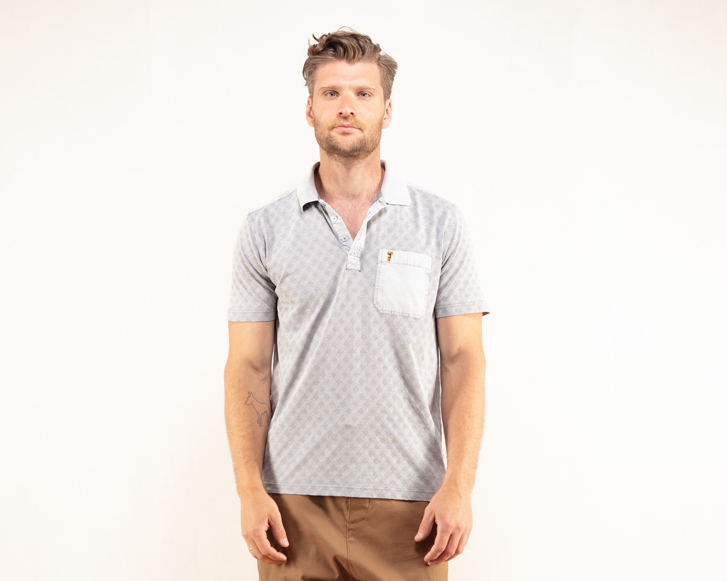 Grey Polo Shirt Golf Vintage 90s Classic Summer Shirt Tee Golf - Etsy India