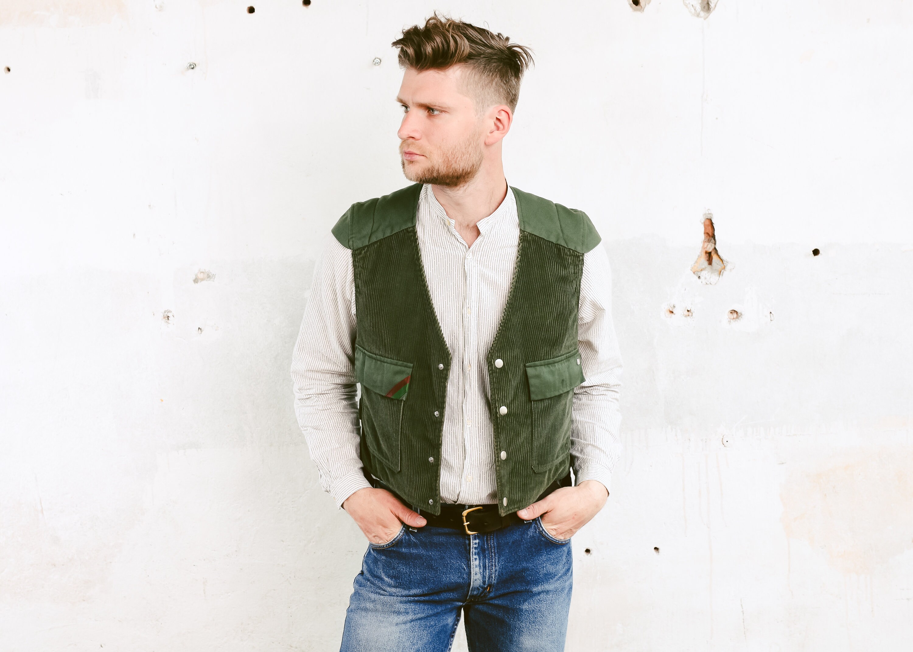 mens corduroy vest