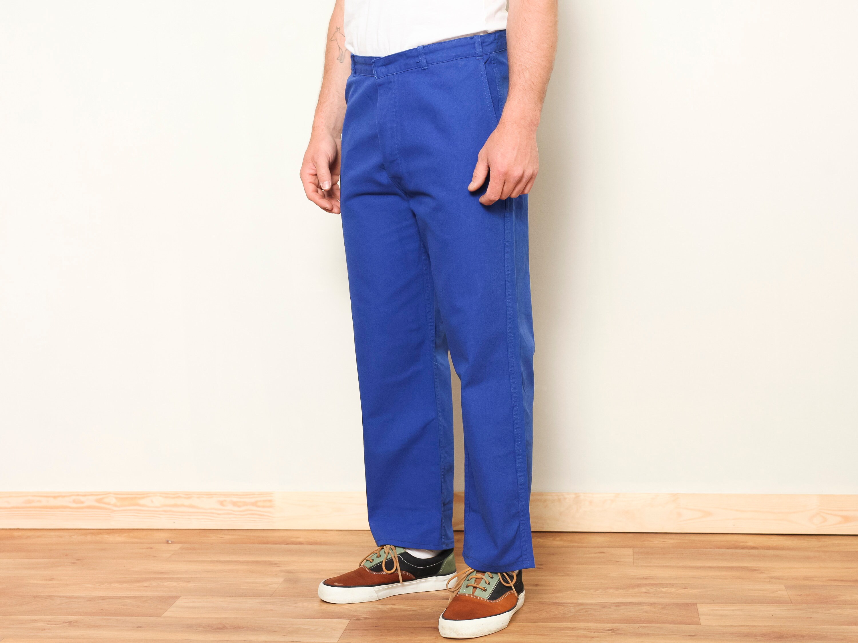 light blue work pants