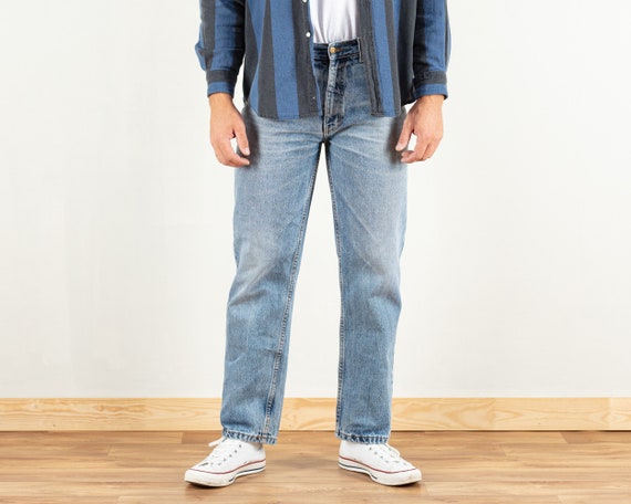 90's Men Jeans Vintage Faded Denim 