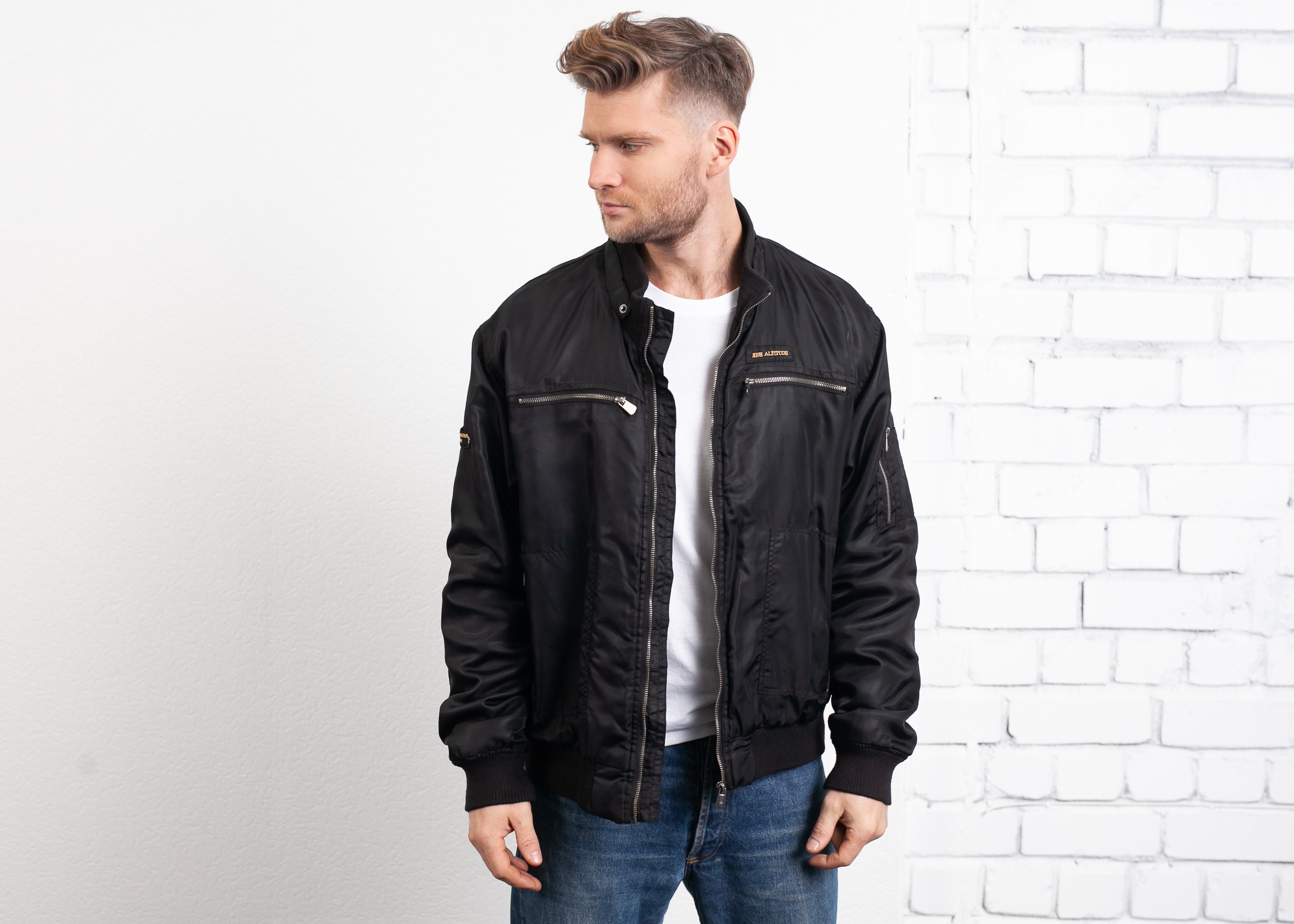 nylon aviator jacket