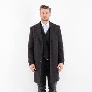 Harris Tweed Overcoat, Men's Size M Medium Vintage Tweed Coat, Retro Wool Coat, Men's Tweed Overcoat, Heritage Old Money Style, BetaMenswear