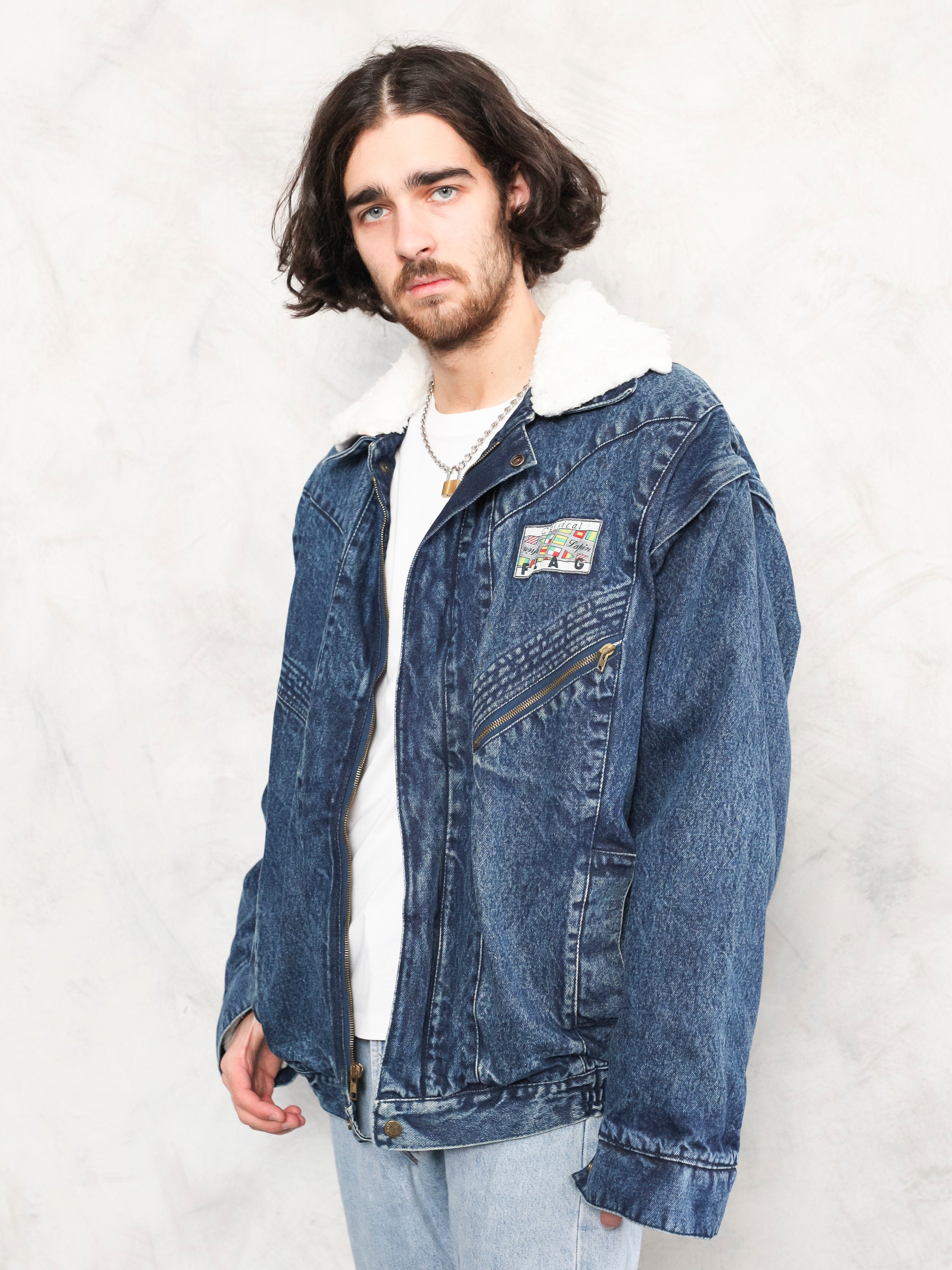 denim insulated jacket