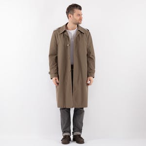 70年代ヴィンテージ ブルー マックコート：シングルブレスト トレンチ