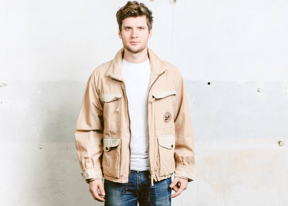 Mens beige utility jacket Clearance