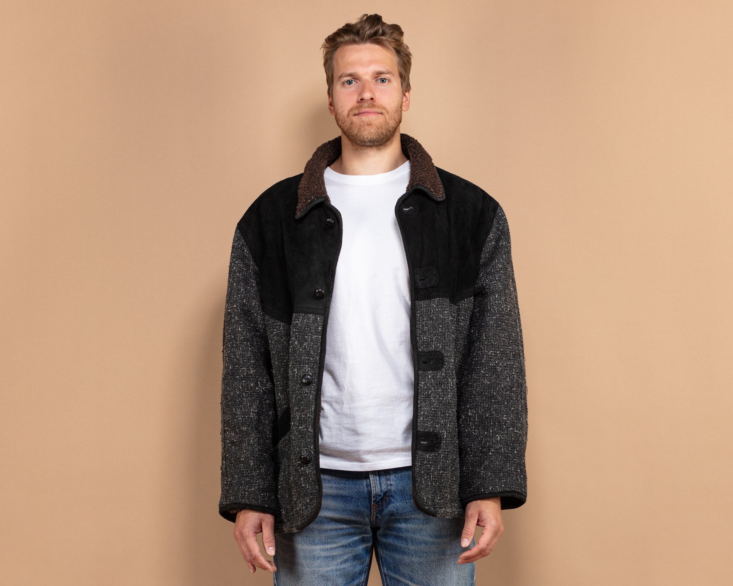 Wool Winter Men Jacket, Size: XL