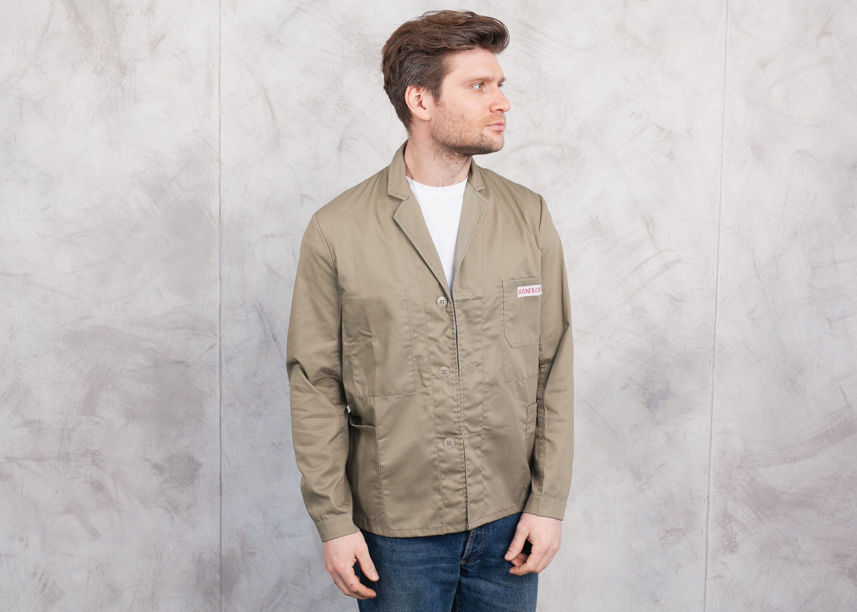 khaki warehouse coat