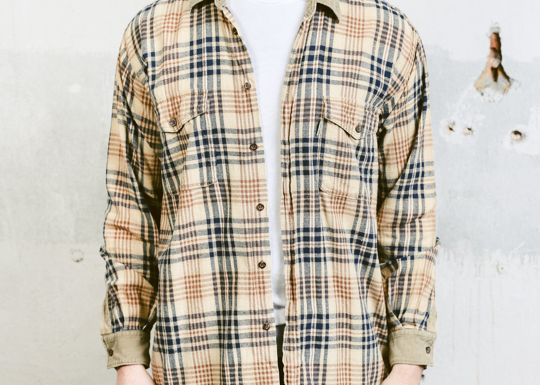 Plaid Jack & Jones Shirt . Vintage Mens Flannel 90s Grunge | Etsy