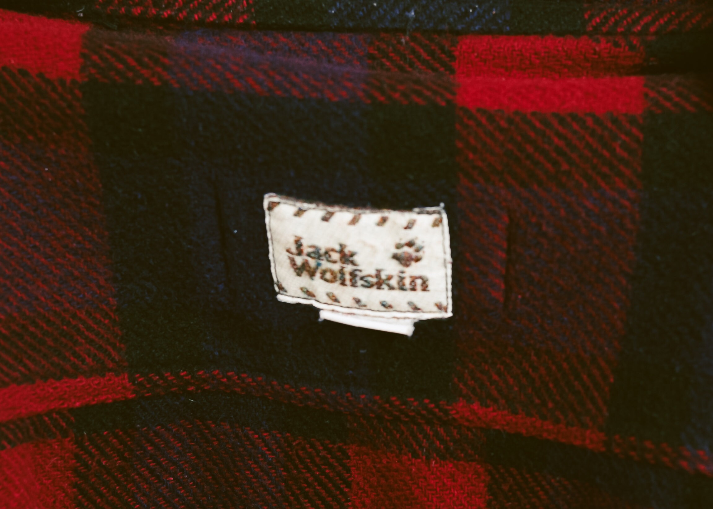 Tartan Plaid Jack Wolfskin Jacket . Vintage Wool Blend Short Coat Check ...