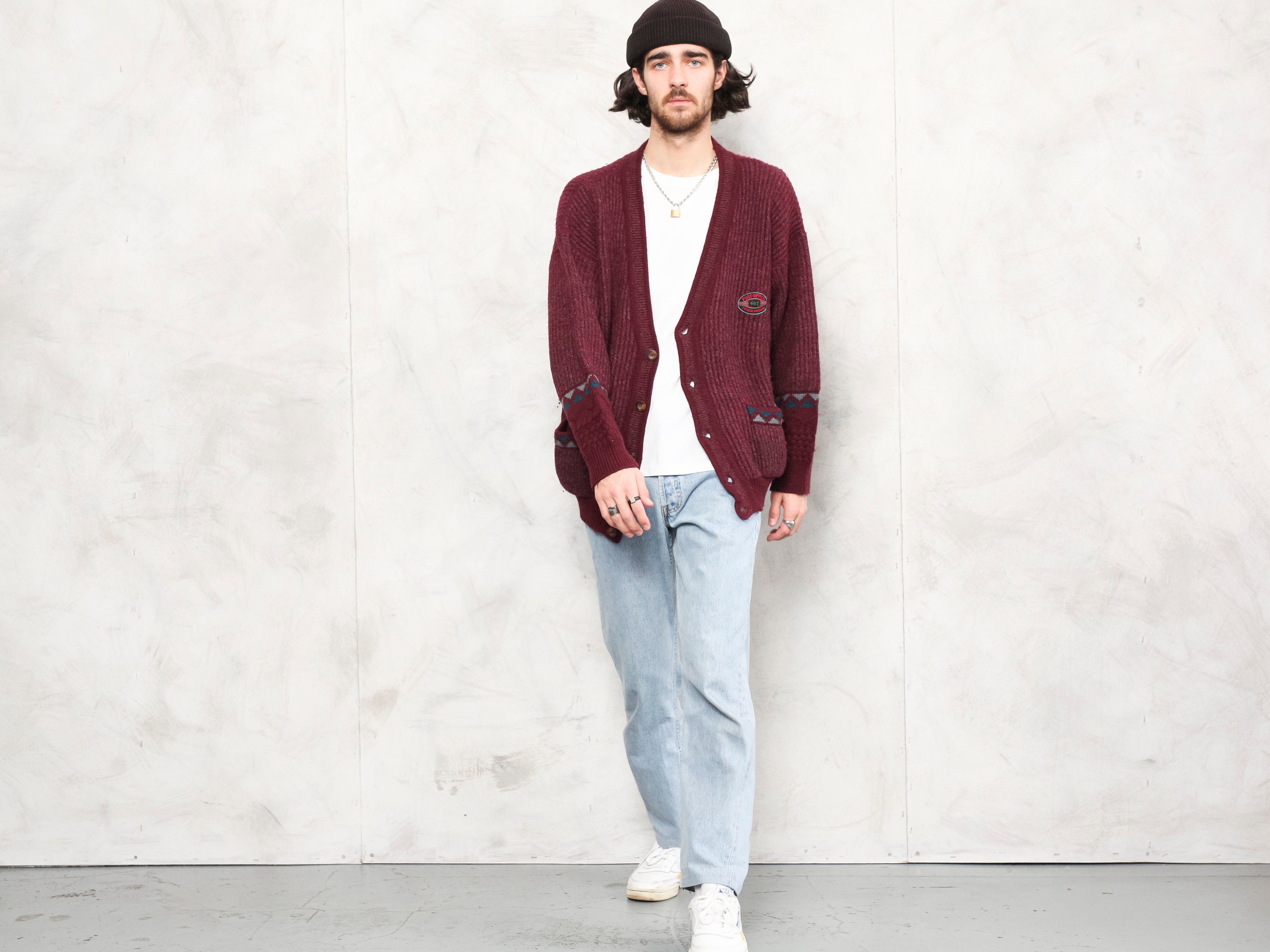 mens hippie cardigan