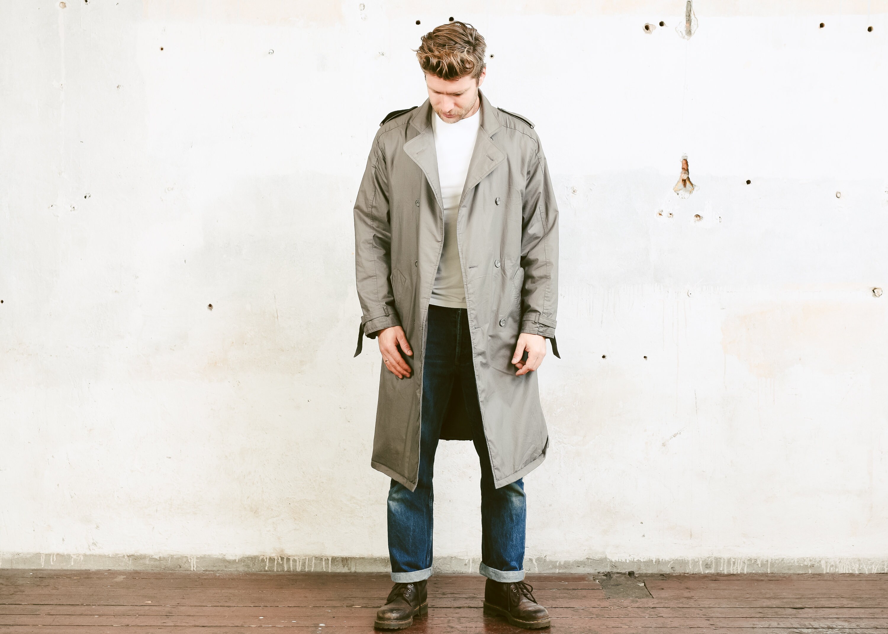 canvas long coat