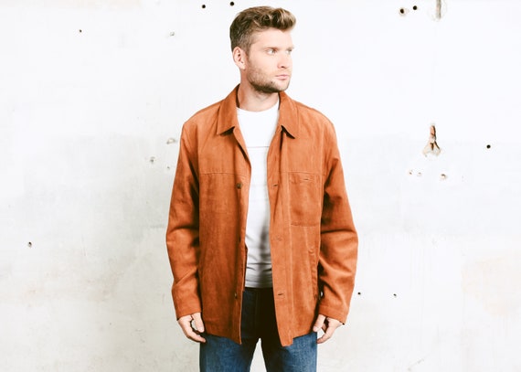 faux suede jacket mens