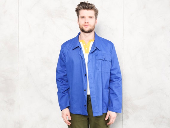 Blue Work Jacket 90's Indigo Work Chore 