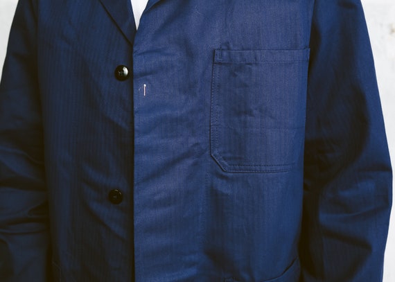 blue work coat