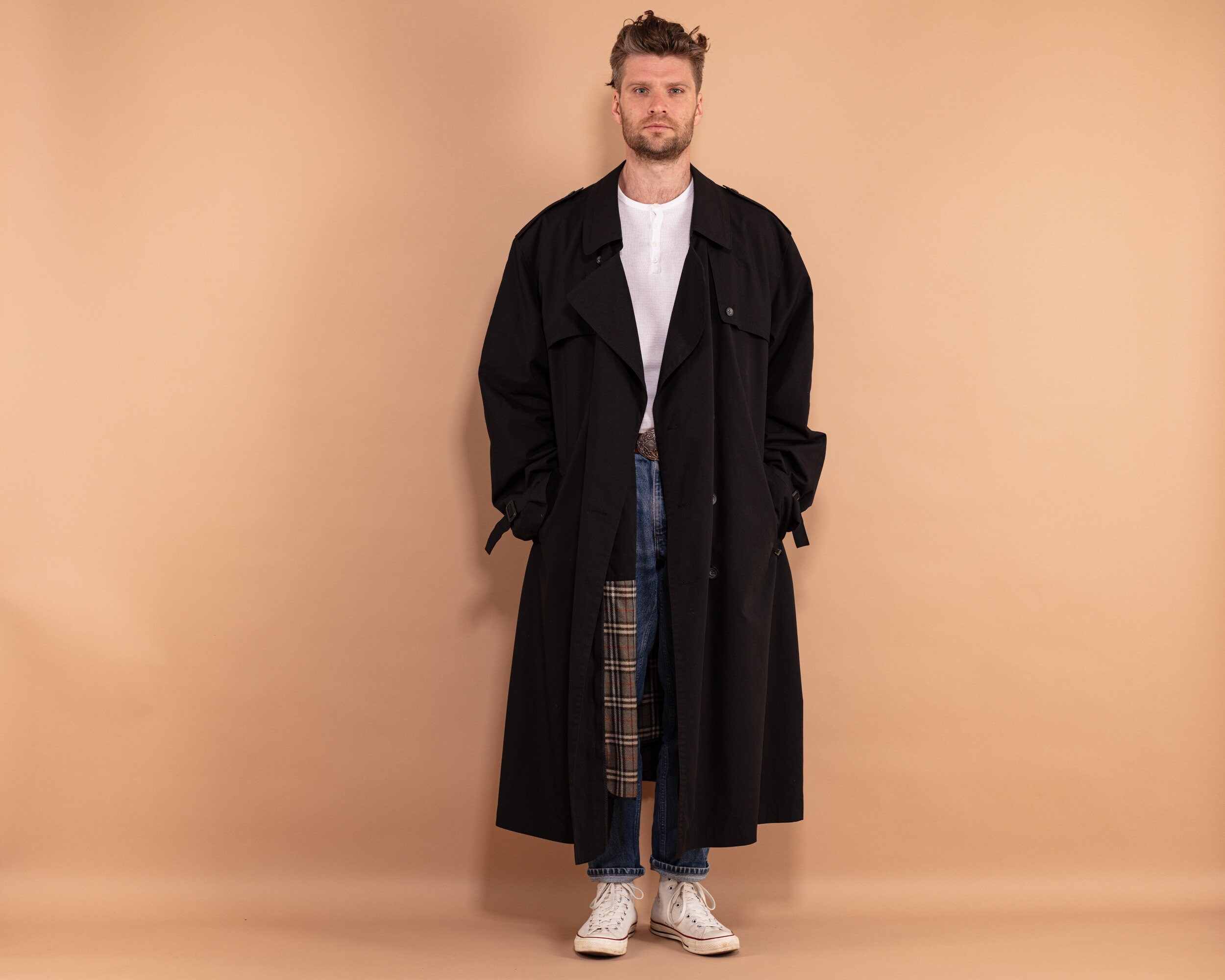 Oversized Trench Coat 80s, Size Extra Large XXL, Vintage