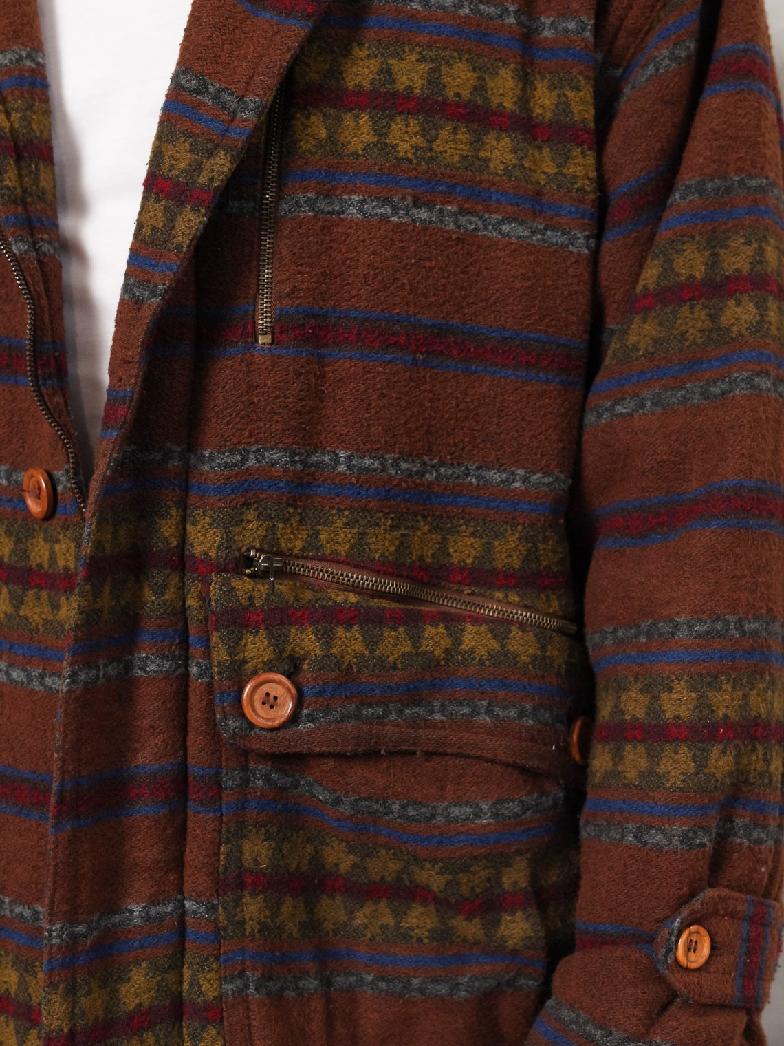 Vintage Aztec Jacket men aztec 90 mens coat navajo winter Etsy