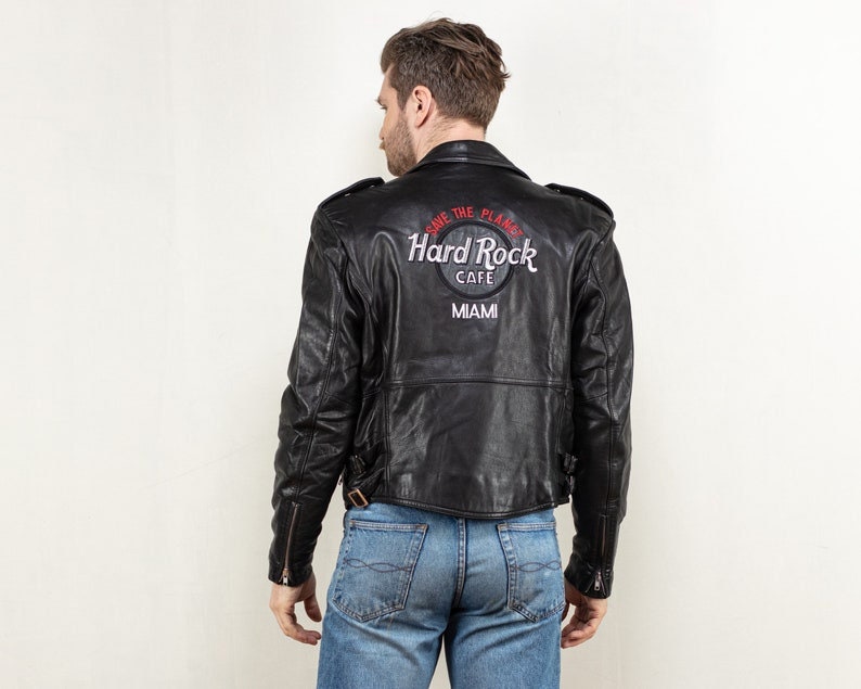 Leather Jacket Men, Small Size Mens Leather Jacket, Black Leather