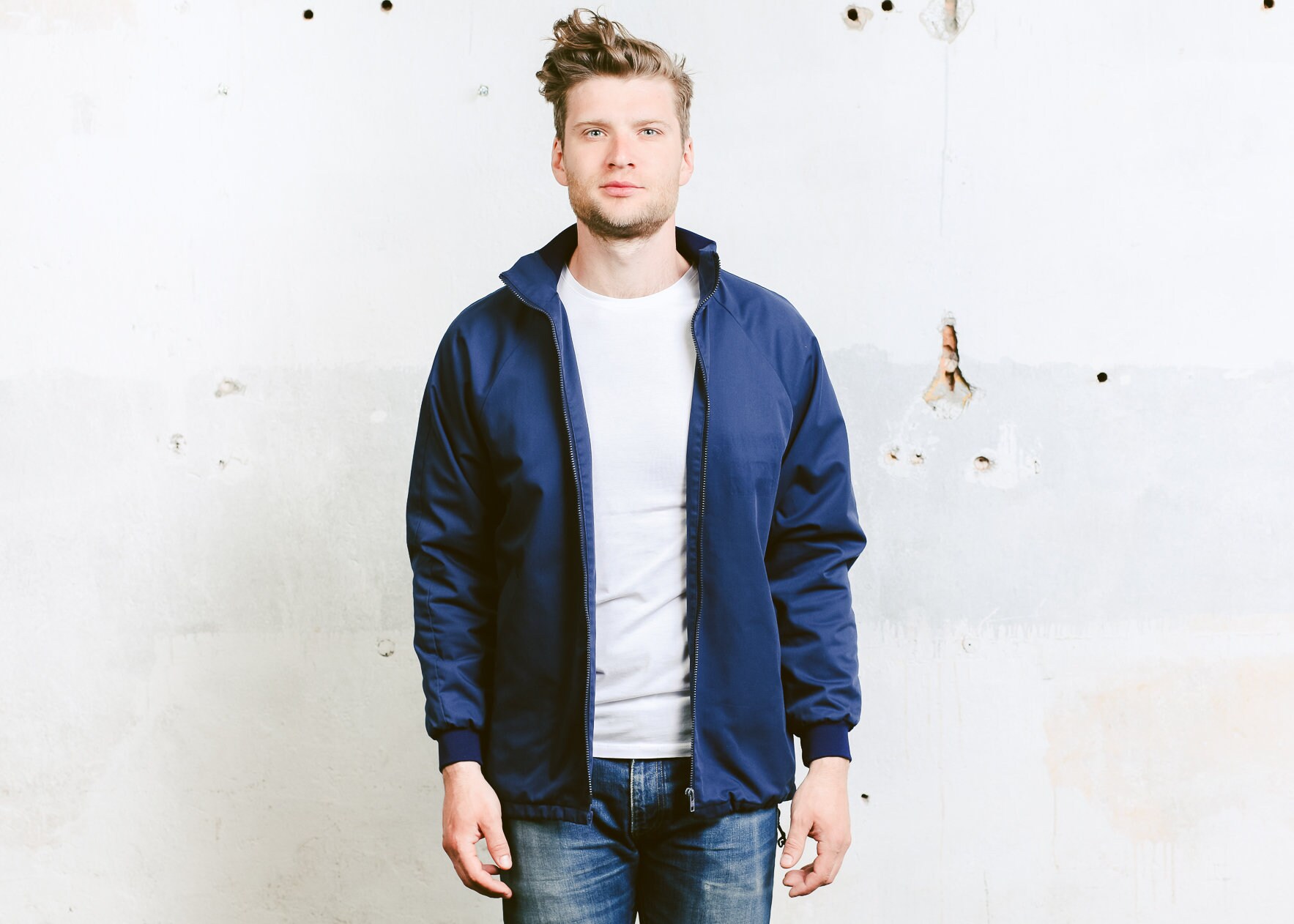 navy blue spring jacket
