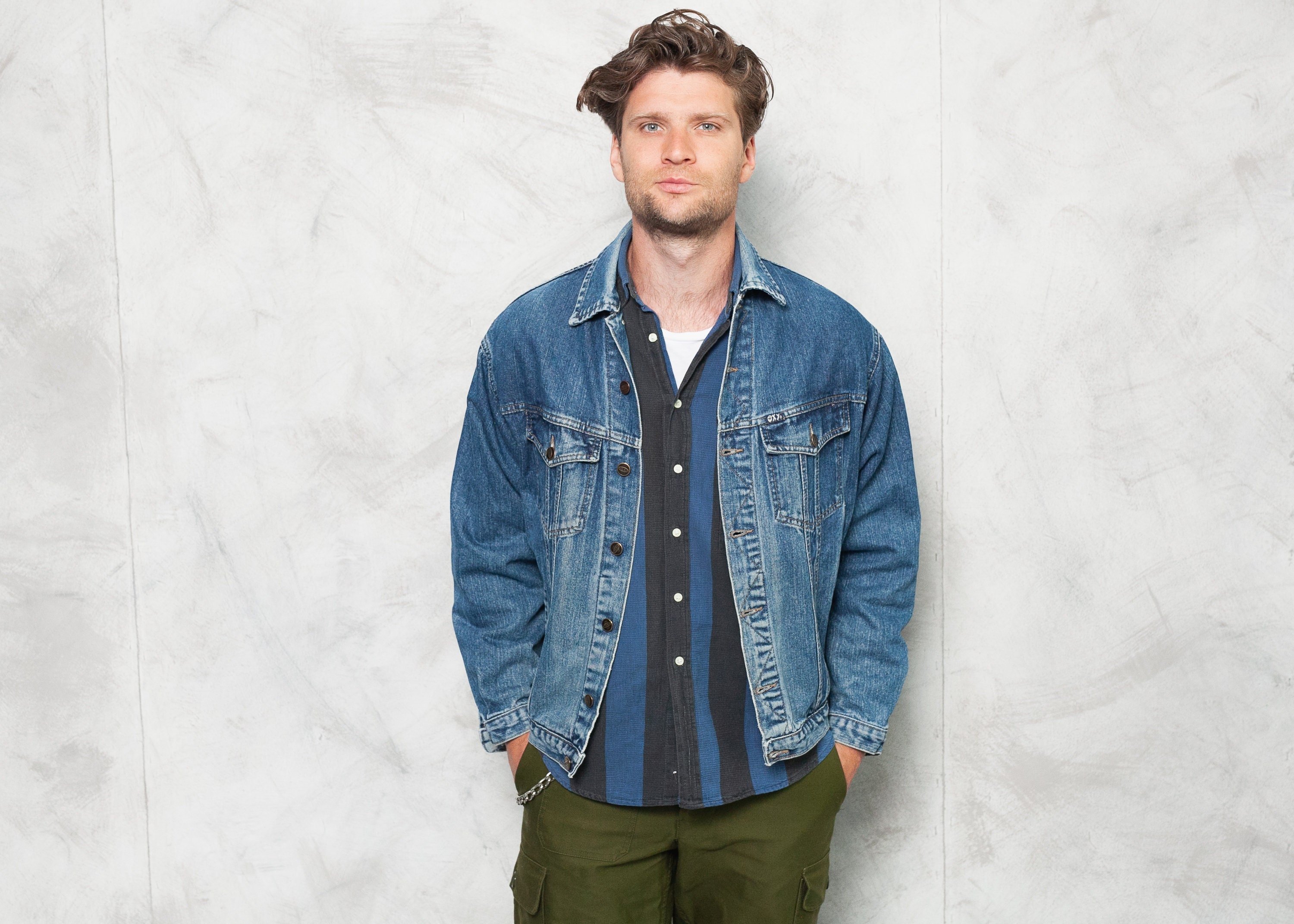 medium wash jean jacket