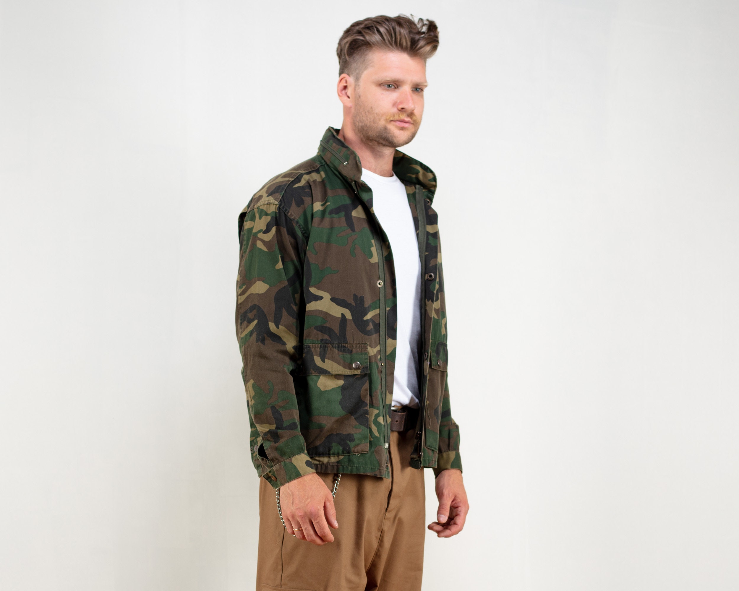 Vintage Camo Military Jacket Sz. L