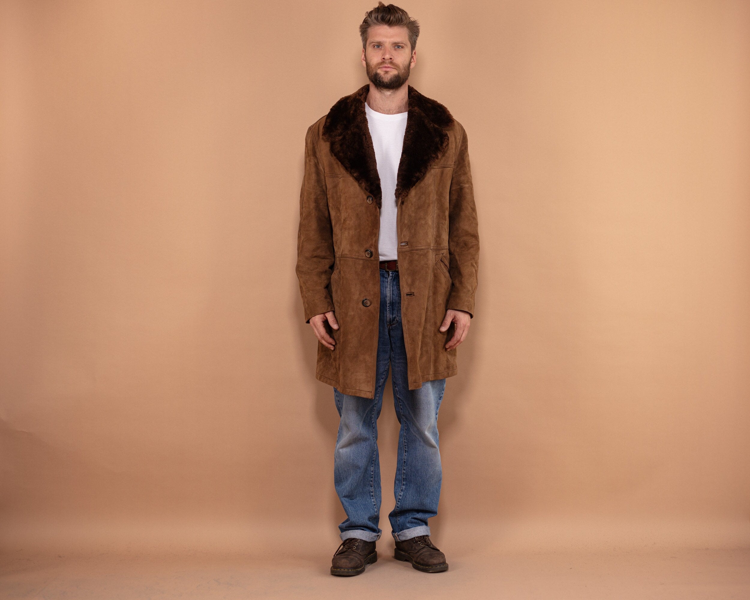 Manteau long cuir homme style cowboy hotsell