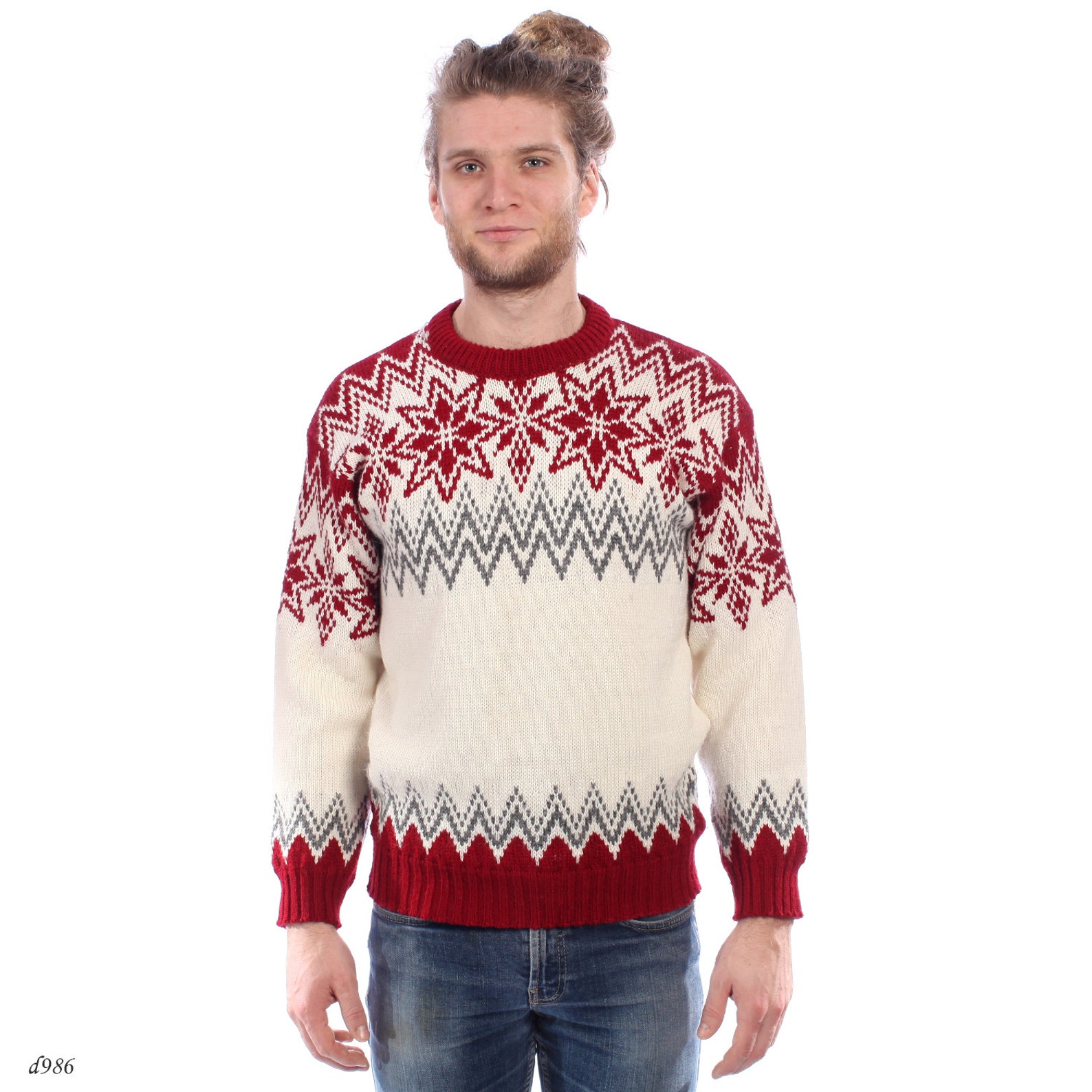 Mens Nordic Sweater . Thick Wool Sweater . Norwegian Sweater . | Etsy