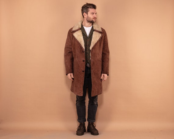 Western shearling shop coat mens
