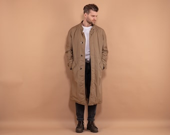 Longline Mac Coat 70's, Size L Mac Overcoat, Retro Layering Coat, Fisherman Mac Coat, Field Coat, Commuter Coat, Urban Minimalist Outerwear