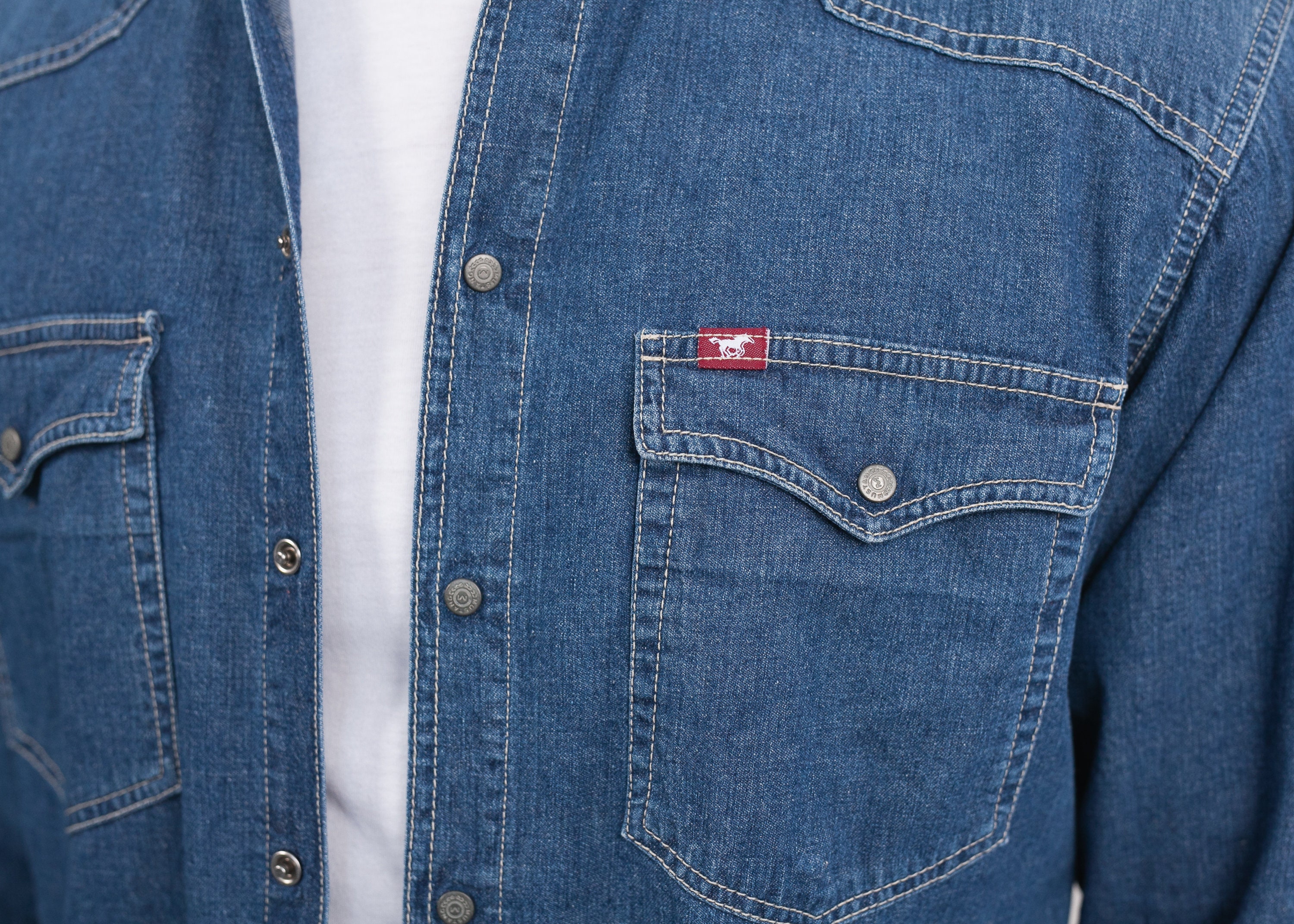 mustang denim shirt