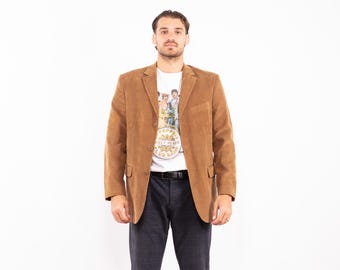 90's Men's Corduroy Blazer, Men Size L Corduroy Blazer Jacket, Retro Sport Coat, Vintage Cord Blazer, Mens Clothing, Preppy Academia Wear