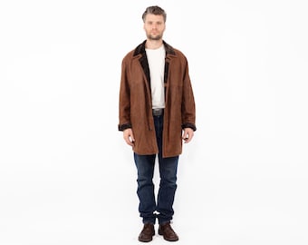 90s Classic Sheepskin Shearling Coat, Men's Size L/XL