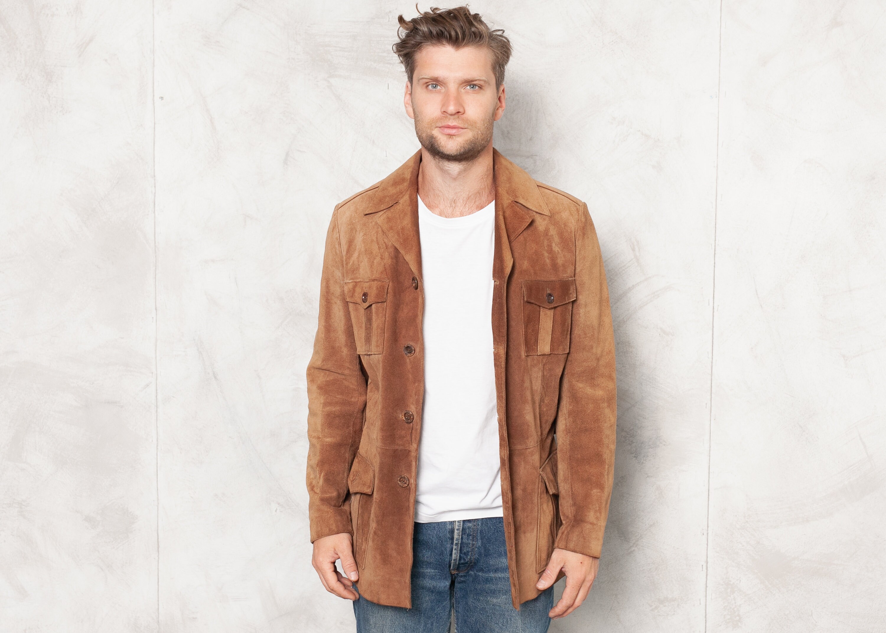 70s suede jacket mens