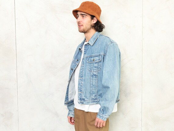 90s Denim Jacket Vintage Men Medium 