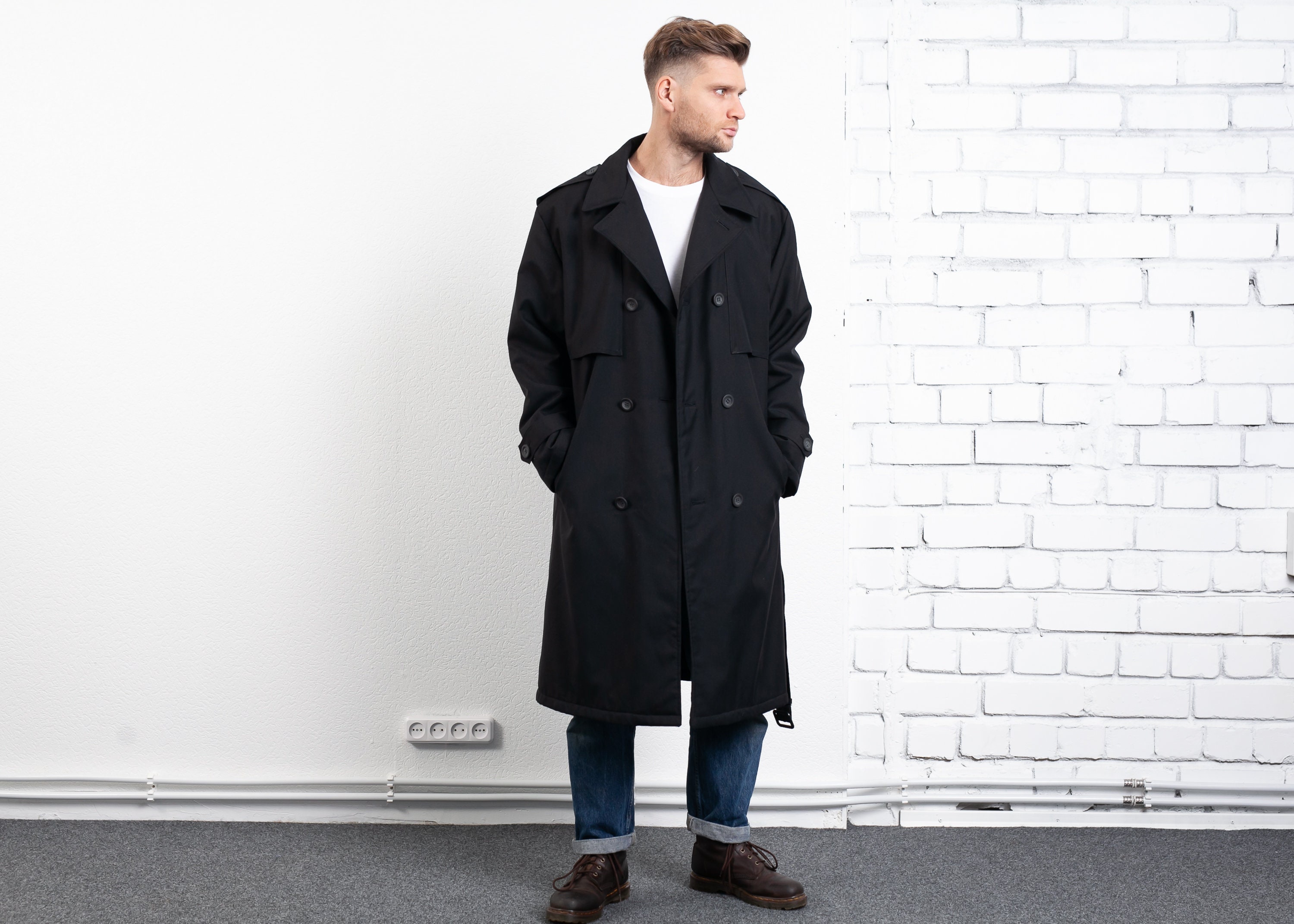 insulated trench coat mens