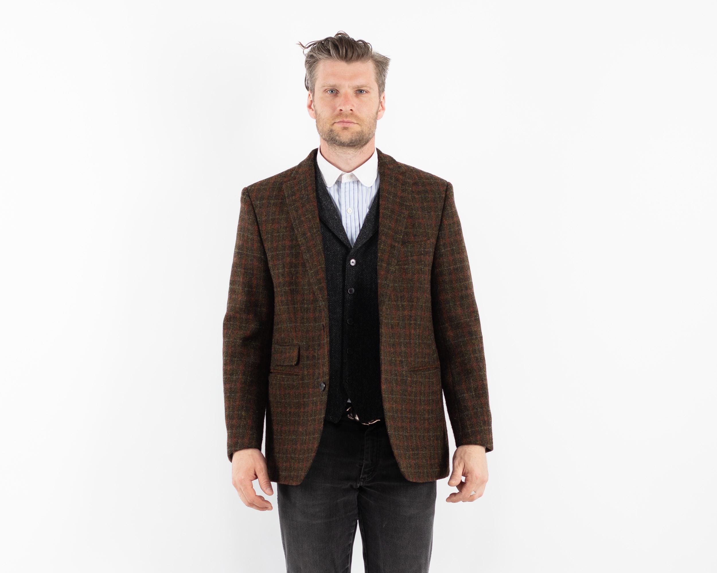 Men Tweed Jacket 36 - Etsy