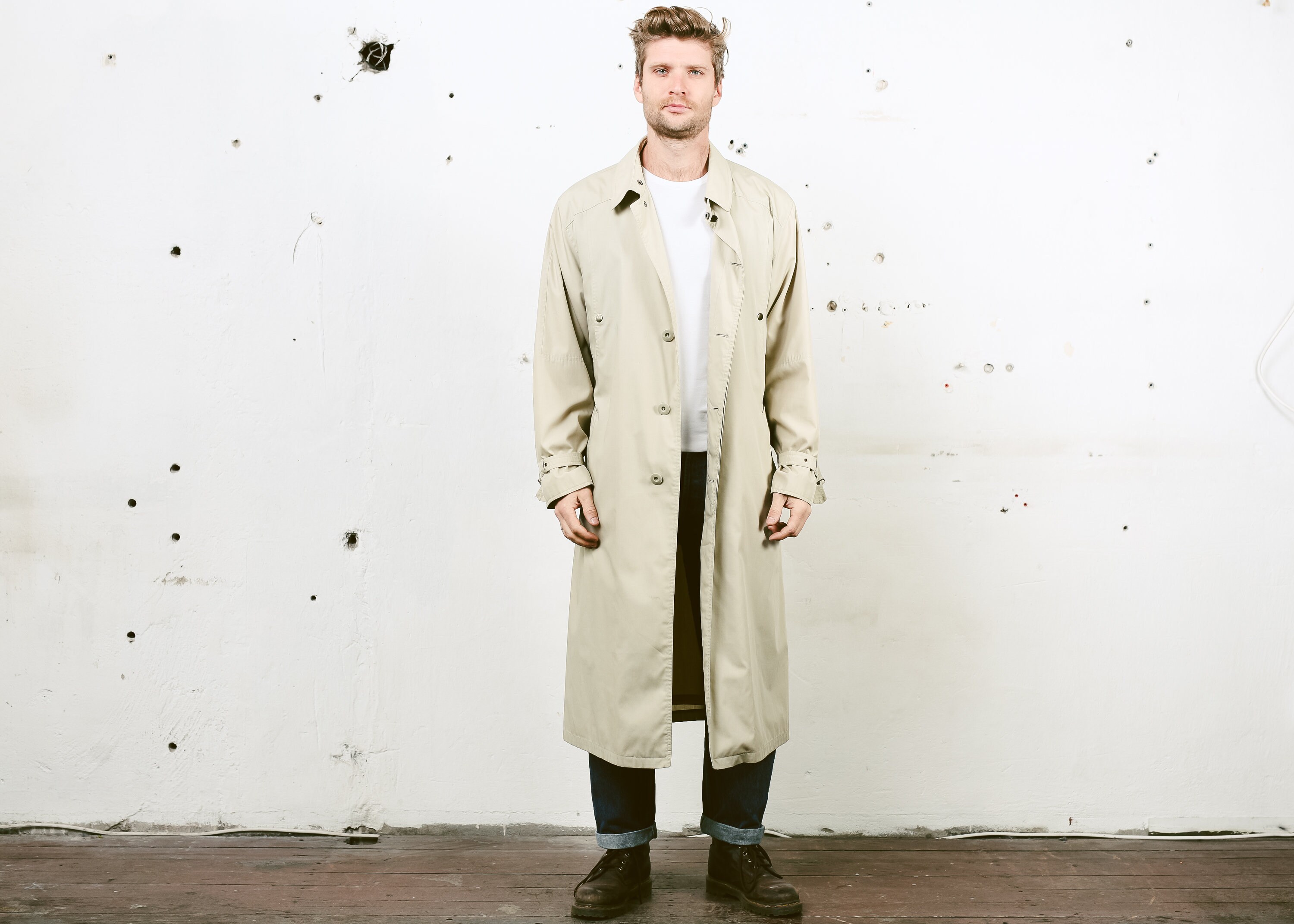 beige lightweight coat