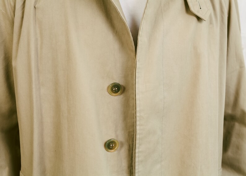 Vintage 90 Mac Coat .Men/'s Beige 90s Duster Coat Oversized Jacket Cotton Blend Long Coat Boyfriend Gift Autumn Coat size Extra Large XL