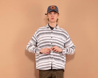 Vintage Khaki Cotton Long Sleeve Shirt, Y2K Grunge, Size M - Etsy